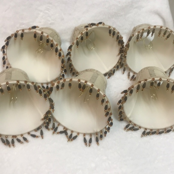 Linen, Beaded Chandelier Shades - Picture 5 of 8